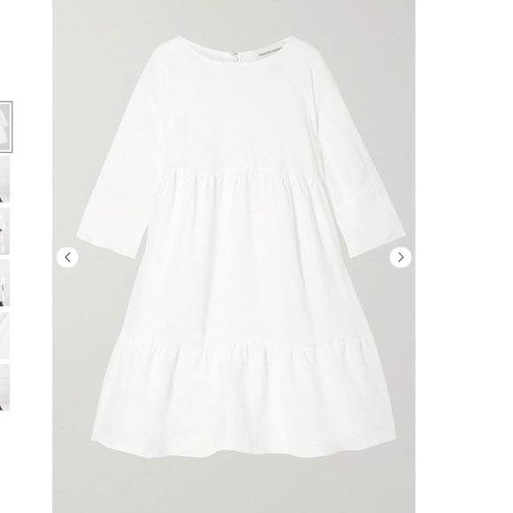 NWOT Mansur Gavriel Oversized Tiered Linen Dress - Picture 4 of 10